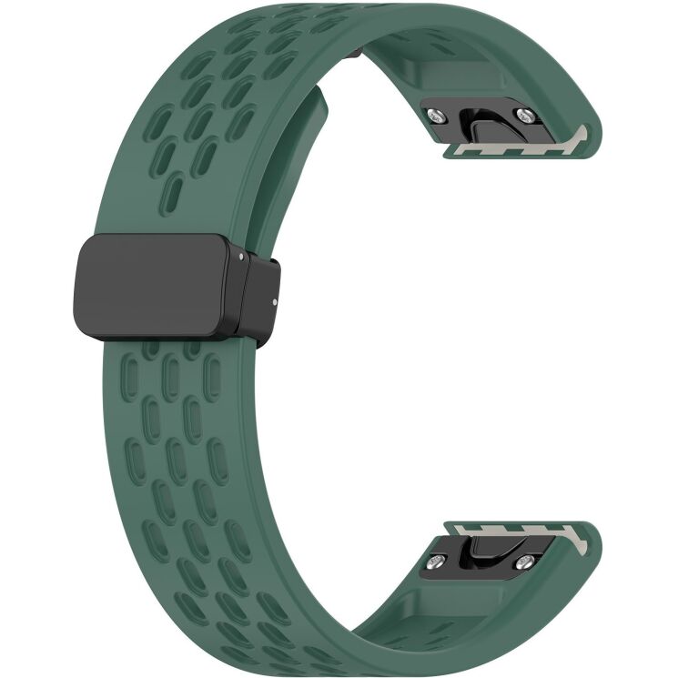 Ремінець Deexe Astra Strap для годинників Garmin з шириною кріплення QuickFit 20mm - Dark Green: фото 2 з 9