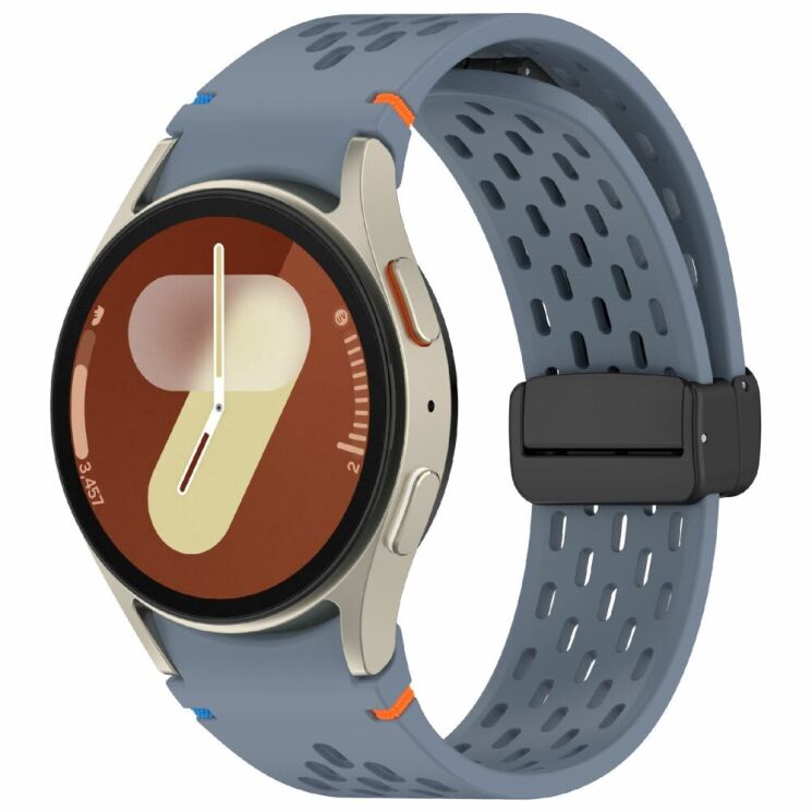 Ремешок Deexe Astra Strap для Samsung Galaxy Watch 4 / 4 Classic / 5 / 5 Pro / 6 / 6 Classic / 7 / FE - Blue: фото 2 из 7