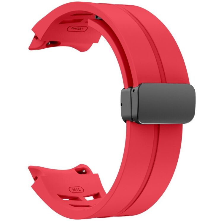 Ремешок Deexe Aurora Strap для Samsung Galaxy Watch 4 / 4 Classic / 5 / 5 Pro / 6 / 6 Classic / 7 / FE - Red: фото 3 из 8