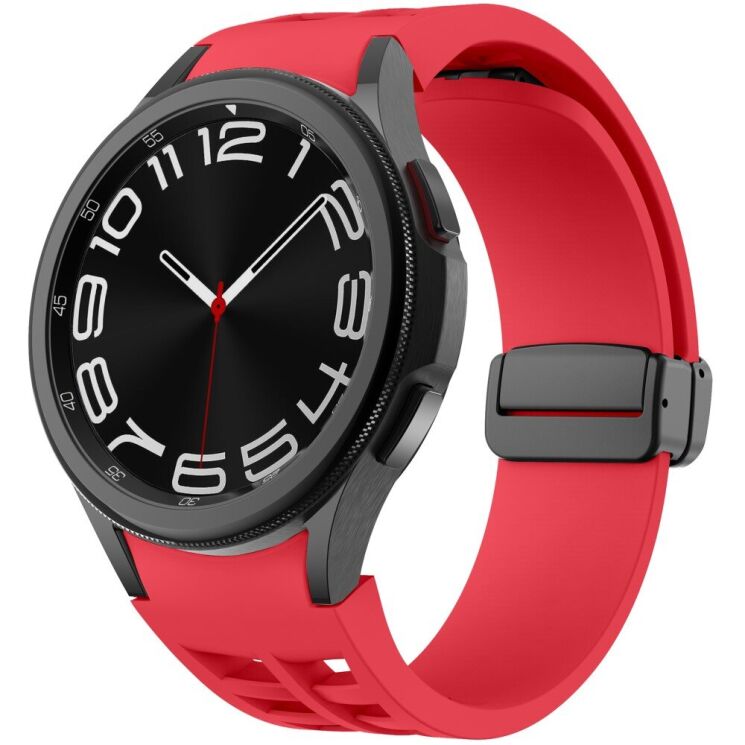 Ремешок Deexe Aurora Strap для Samsung Galaxy Watch 4 / 4 Classic / 5 / 5 Pro / 6 / 6 Classic / 7 / FE - Red: фото 2 из 8