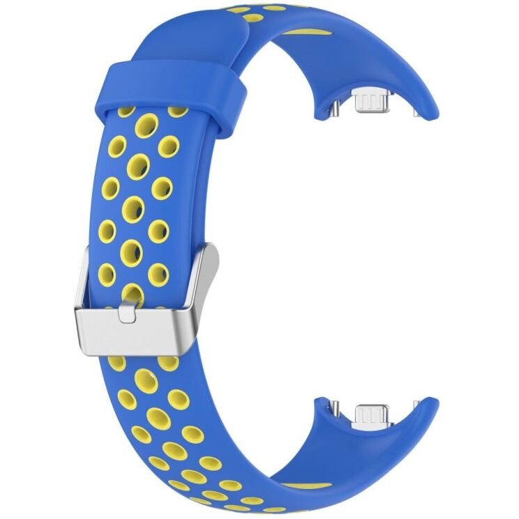 Ремешок Deexe Dot Color для Xiaomi Mi Smart Band 8 / 9 - Yellow / Blue: фото 3 из 9