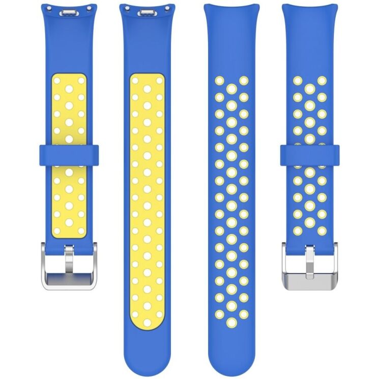 Ремешок Deexe Dot Color для Xiaomi Mi Smart Band 8 / 9 - Yellow / Blue: фото 5 из 9