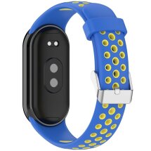 Ремешок Deexe Dot Color для Xiaomi Mi Smart Band 8 / 9 - Yellow / Blue: фото 1 из 9