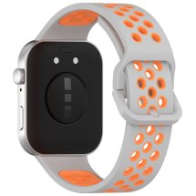 Ремінець Deexe Dual Color для Huawei Watch Fit 3 - Grey / Orange: фото 1 з 7