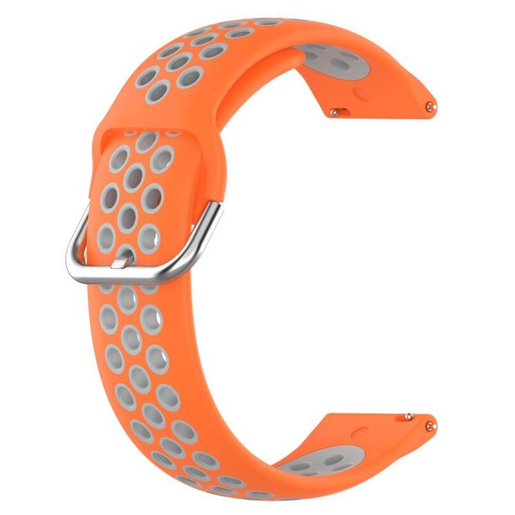Ремешок Deexe Dual Color для Samsung Galaxy Watch 3 (41mm) - Orange / Grey: фото 1 из 5