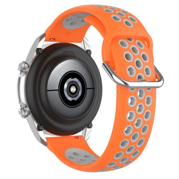 Ремешок Deexe Dual Color для Samsung Galaxy Watch 3 (41mm) - Orange / Grey: фото 3 из 5
