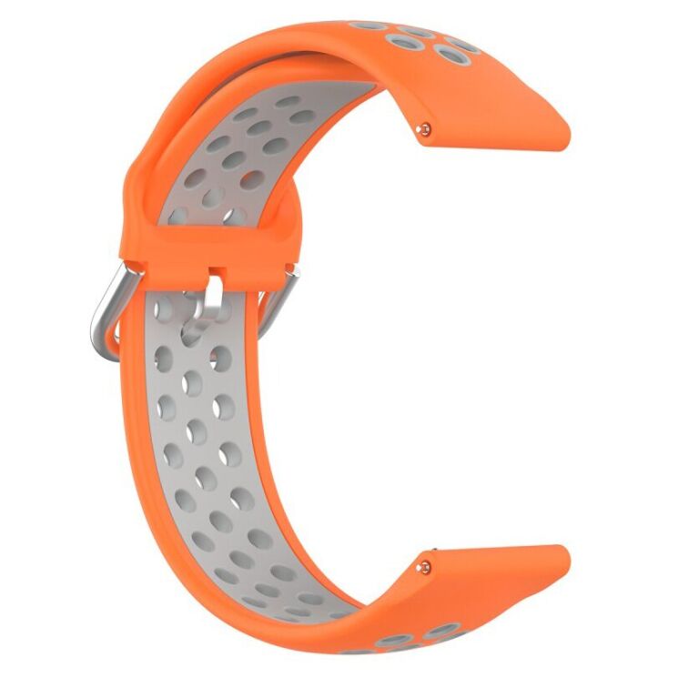 Ремешок Deexe Dual Color для Samsung Galaxy Watch 3 (41mm) - Orange / Grey: фото 4 из 5