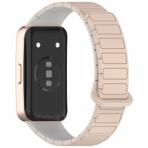Ремешок Deexe Flexible Fit для Huawei Band 8 / 9 / 10 - Milk Tea / Rock White: фото 1 из 6