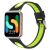 Ремінець Deexe Holes Design для Samsung Galaxy Fit 3 - Black / Green: фото 1 з 5
