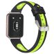 Ремінець Deexe Holes Design для Samsung Galaxy Fit 3 - Black / Green (349020BG). Фото 2 з 5