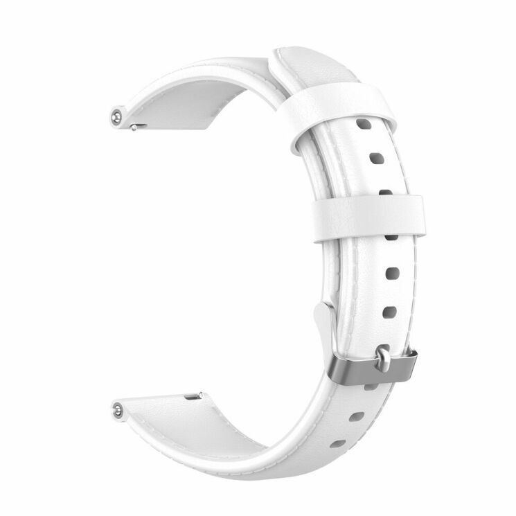 Ремешок Deexe Leather Strap для Xiaomi Mi Watch (Chinese) - White: фото 3 из 6