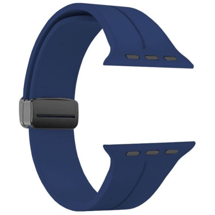 Ремінець Deexe Magnetic Braselet для Apple Watch 42 (Series 10) / 41 / 40 / SE 40 / 38 - Midnight Blue: фото 3 з 8