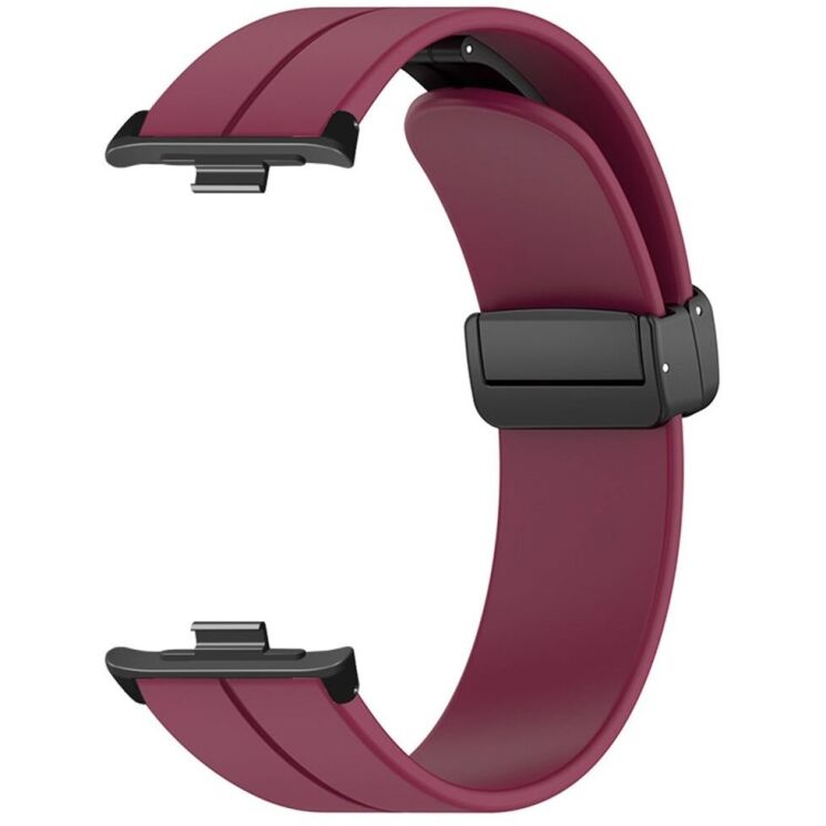 Ремінець Deexe Magnetic Braselet для Xiaomi Redmi Watch 4 / Mi Smart Band 8 Pro / Band 9 Pro - Wine Red: фото 3 з 3