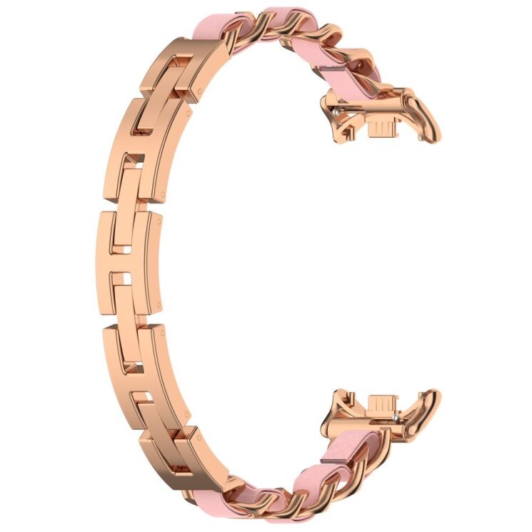 Ремешок Deexe Modern для Xiaomi Mi Smart Band 8 / 9 - Rose Gold: фото 3 из 9