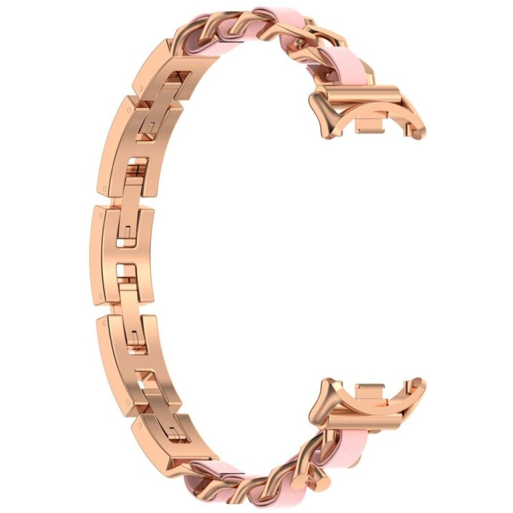 Ремешок Deexe Modern для Xiaomi Mi Smart Band 8 / 9 - Rose Gold: фото 4 из 9