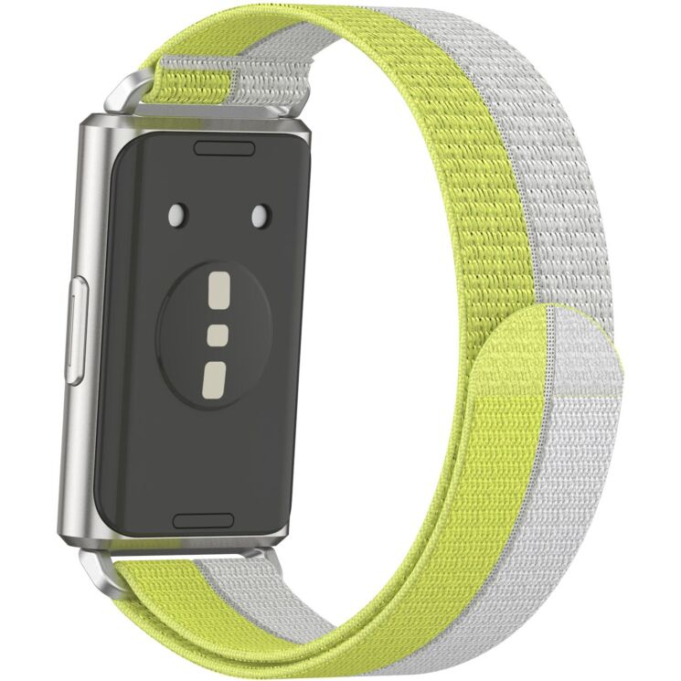 Ремешок Deexe Nylon Loop для Huawei Band 11 Pro / Band 11 - Yellowgreen: фото 1 из 5