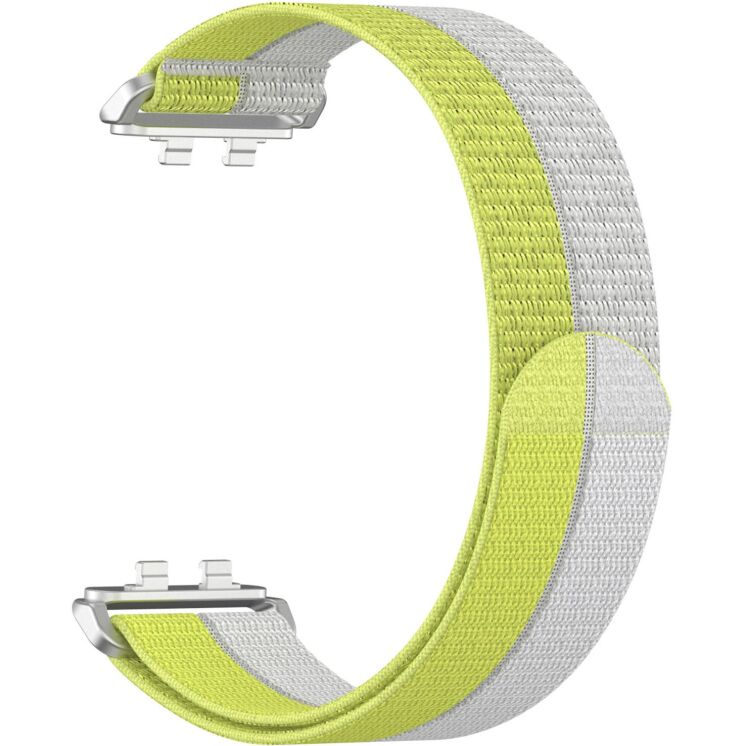 Ремешок Deexe Nylon Loop для Huawei Band 11 Pro / Band 11 - Yellowgreen: фото 4 из 5
