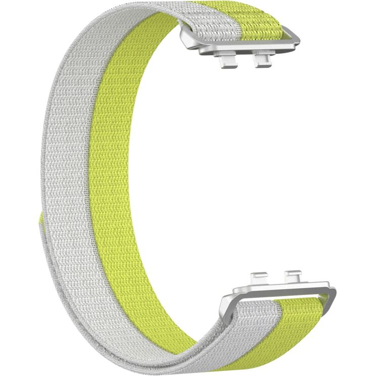 Ремешок Deexe Nylon Loop для Huawei Band 11 Pro / Band 11 - Yellowgreen: фото 2 из 5