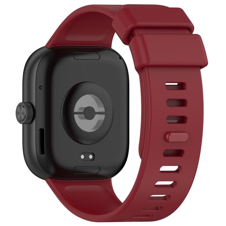 Ремешок Deexe Silicone Strap для Xiaomi Redmi Watch 4 / Mi Smart Band 8 Pro / Band 9 Pro - Wine Red: фото 1 из 6