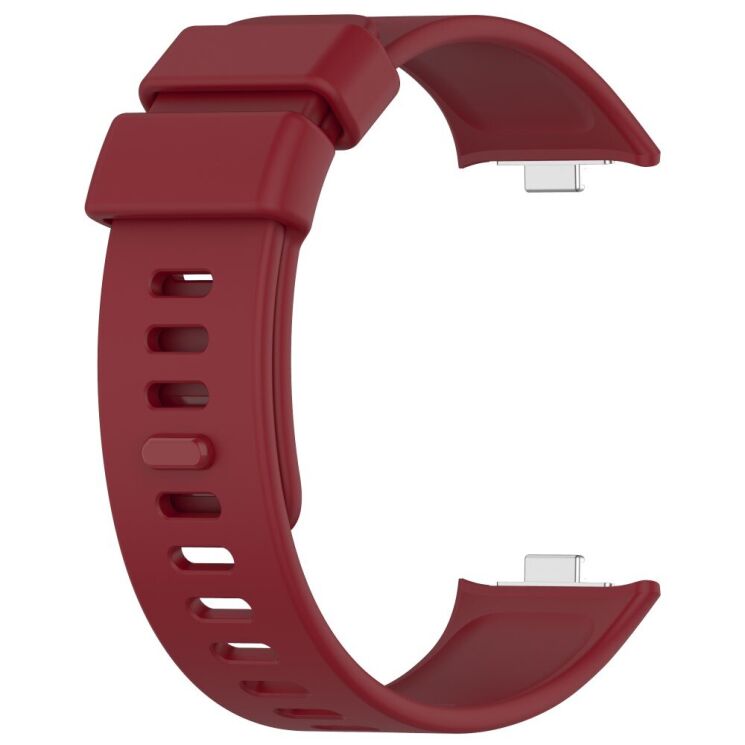 Ремешок Deexe Silicone Strap для Xiaomi Redmi Watch 4 / Mi Smart Band 8 Pro / Band 9 Pro - Wine Red: фото 3 из 6