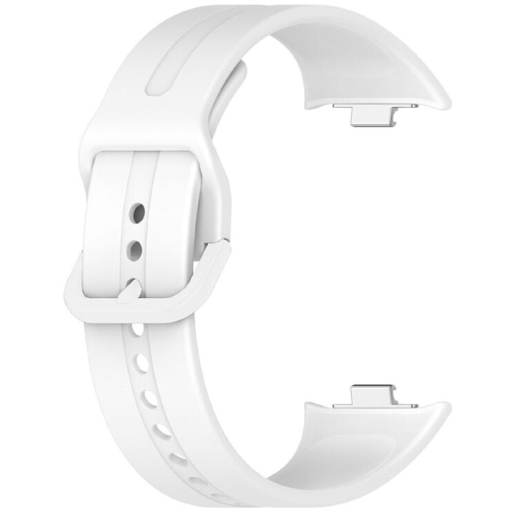 Ремешок Deexe Soft Line для Xiaomi Mi Smart Band 8 Pro / 9 Pro / Redmi Watch 4 / 5 - White: фото 1 из 2