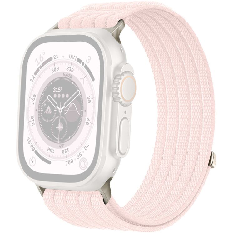 Ремешок Deexe Soft Weave для Apple Watch 49 / 46 / 45 / 44 / SE 44 / 42 (Series 1-3) / Ultra / Ultra 2 / Ultra 3 - Pink: фото 1 из 5