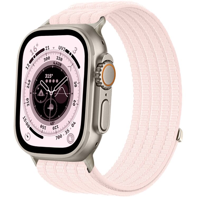 Ремешок Deexe Soft Weave для Apple Watch 49 / 46 / 45 / 44 / SE 44 / 42 (Series 1-3) / Ultra / Ultra 2 / Ultra 3 - Pink: фото 2 из 5