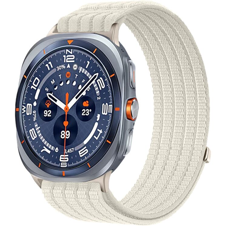 Ремінець Deexe Soft Weave для Samsung Galaxy Watch Ultra (47mm) / Ultra (2025) - Starlight: фото 2 з 5
