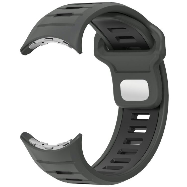 Ремешок Deexe Sport Design для Google Pixel Watch 3 (45mm) - Charcoal / Black: фото 3 из 6