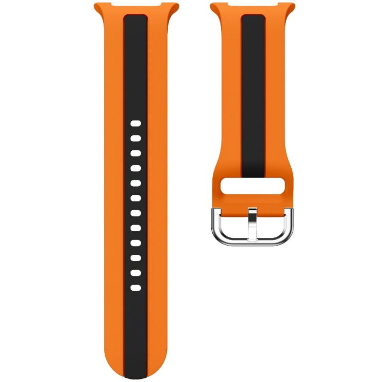Ремешок Deexe Sport Strap для Samsung Galaxy Watch 8 (40/44mm) / 8 Classic - Orange / Black: фото 5 из 6