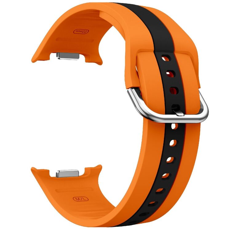 Ремешок Deexe Sport Strap для Samsung Galaxy Watch 8 (40/44mm) / 8 Classic - Orange / Black: фото 3 из 6