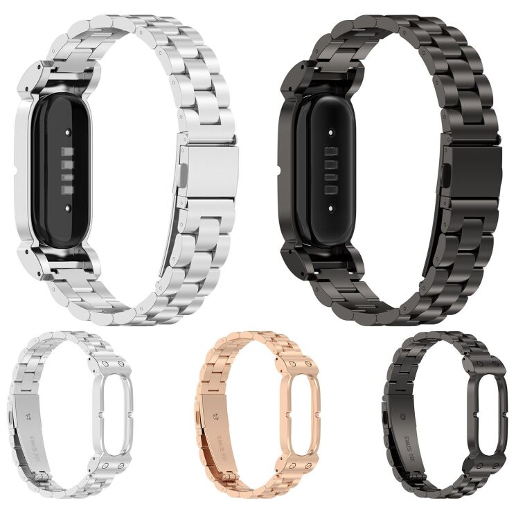 Ремешок Deexe Stainless Steel для Google Fitbit Air - Black: фото 3 из 5