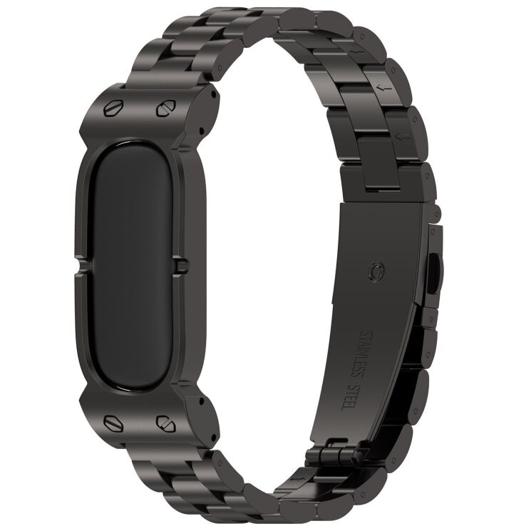 Ремешок Deexe Stainless Steel для Google Fitbit Air - Black: фото 2 из 5