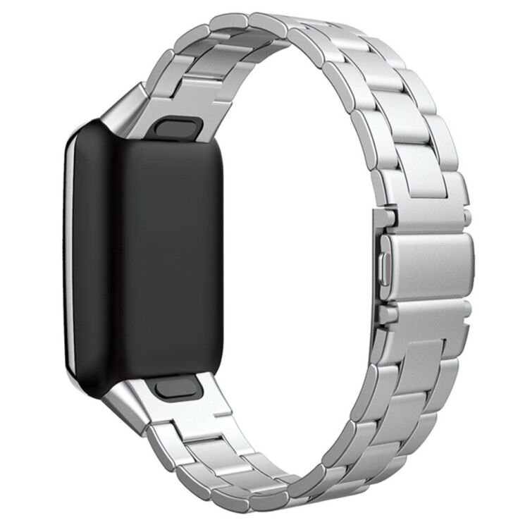 Ремешок Deexe Stainless Style для Xiaomi Mi Band 7 Pro - Silver: фото 1 из 3
