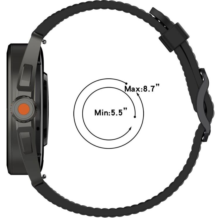 Ремінець Deexe Stellar Strap для годинників з шириною кріплення 20мм - Orange: фото 5 з 6