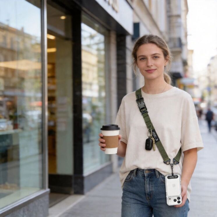 Ремешок для смартфона Tech-Protect C9S Rope Crossbody - Black (983018B) Ремешок для смартфона Tech-Protect C9S Rope Crossbody - Black: фото 8 из 8