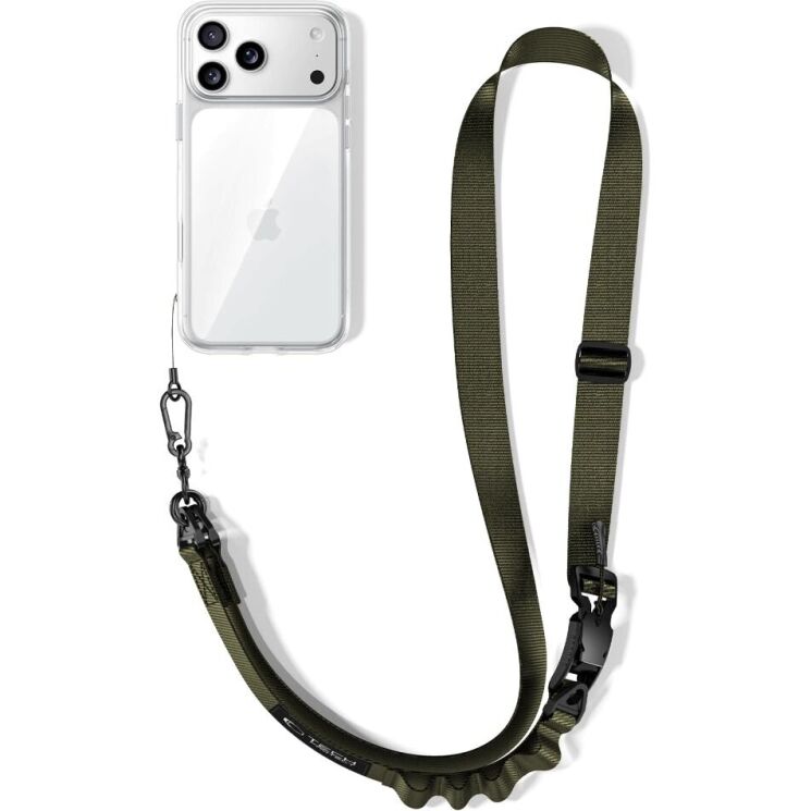 Ремешок для смартфона Tech-Protect C9S Rope Crossbody - Army Green (983018G) Ремешок для смартфона Tech-Protect C9S Rope Crossbody - Army Green: фото 2 из 8