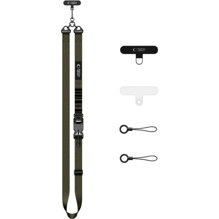 Ремешок для смартфона Tech-Protect C9S Rope Crossbody - Army Green (983018G) Ремешок для смартфона Tech-Protect C9S Rope Crossbody - Army Green: фото 4 из 8