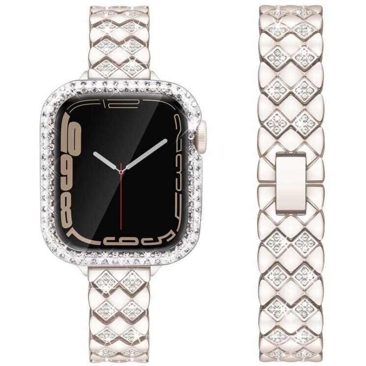 Ремешок KALEBOL Diamond для Apple Watch 46 / 45 / 44 / SE 44 / 42 (Series 1-3) / Ultra / Ultra 2 - Starlight: фото 2 из 2