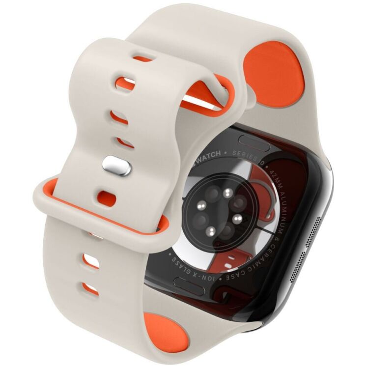 Ремешок Spigen (SGP) Nano Pop для Apple Watch 42 (Series 10) / 41 / 40 / SE 40 (AMP09326) - Orange Beige: фото 6 из 12