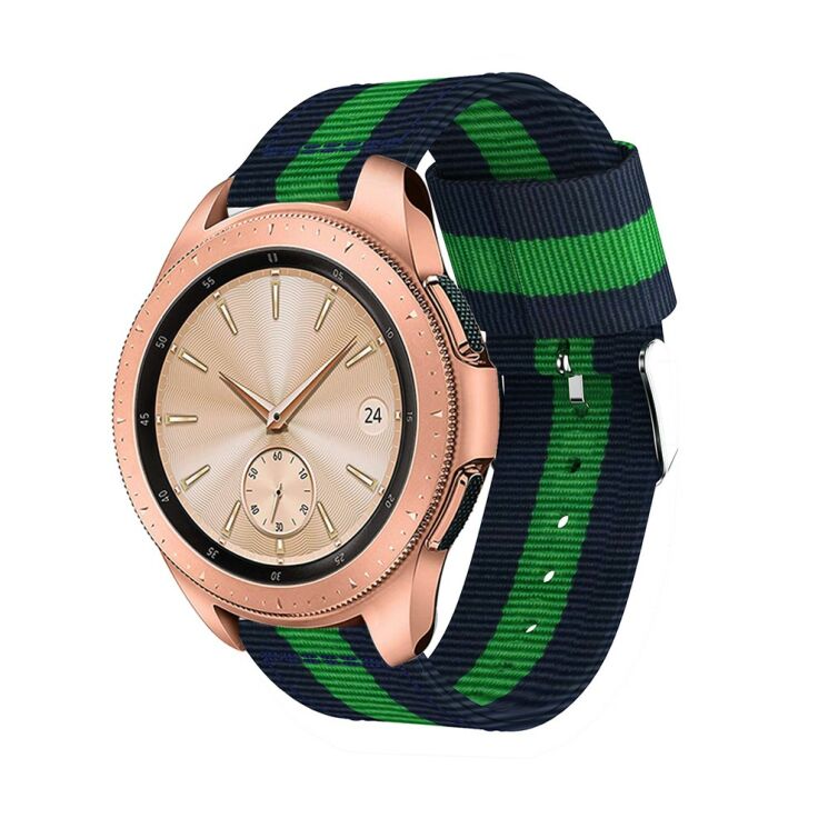Ремінець UniCase Nylon для Samsung Galaxy Watch 42mm - Blue / Green: фото 1 з 5