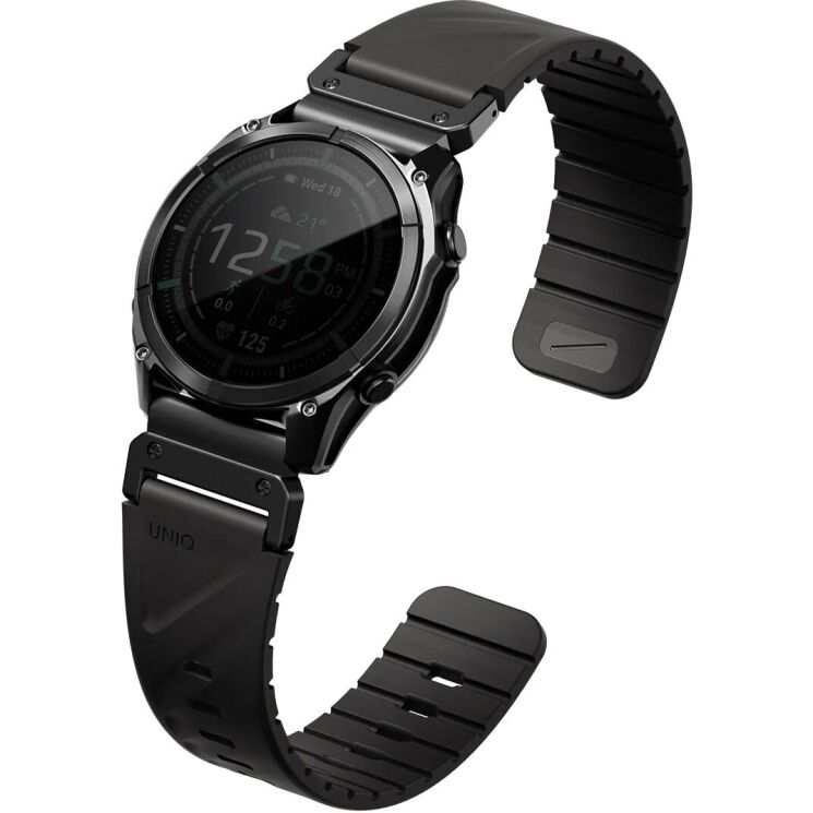 Ремешок UNIQ Fluo для часов Garmin c креплением Quick Fit 26mm (UNIQ-26MM-FLUOMBLK) - Black (369113B) Ремешок UNIQ Fluo для часов Garmin c креплением Quick Fit 26mm (UNIQ-26MM-FLUOMBLK) - Black: фото 3 из 10