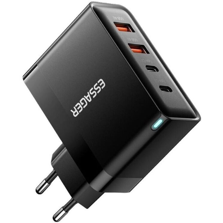 Сетевое зарядное устройство ESSAGER Grace 100W (2Type-C + 2USB) ECT2CA-QYB01-Z - Black (995676B) Сетевое зарядное устройство ESSAGER Grace 100W (2Type-C + 2USB) ECT2CA-QYB01-Z - Black: фото 3 из 12