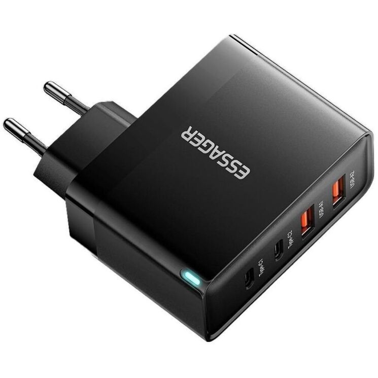 Сетевое зарядное устройство ESSAGER Grace 100W (2Type-C + 2USB) ECT2CA-QYB01-Z - Black (995676B) Сетевое зарядное устройство ESSAGER Grace 100W (2Type-C + 2USB) ECT2CA-QYB01-Z - Black: фото 4 из 12
