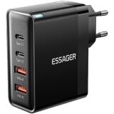 Сетевое зарядное устройство ESSAGER Grace 100W (2Type-C + 2USB) ECT2CA-QYB01-Z - Black: фото 1 из 12