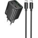 Сетевое зарядное устройство Hoco N56 30W 2C+2U + кабель Type-C to Type-C - Black (960128B). Фото 1 из 7