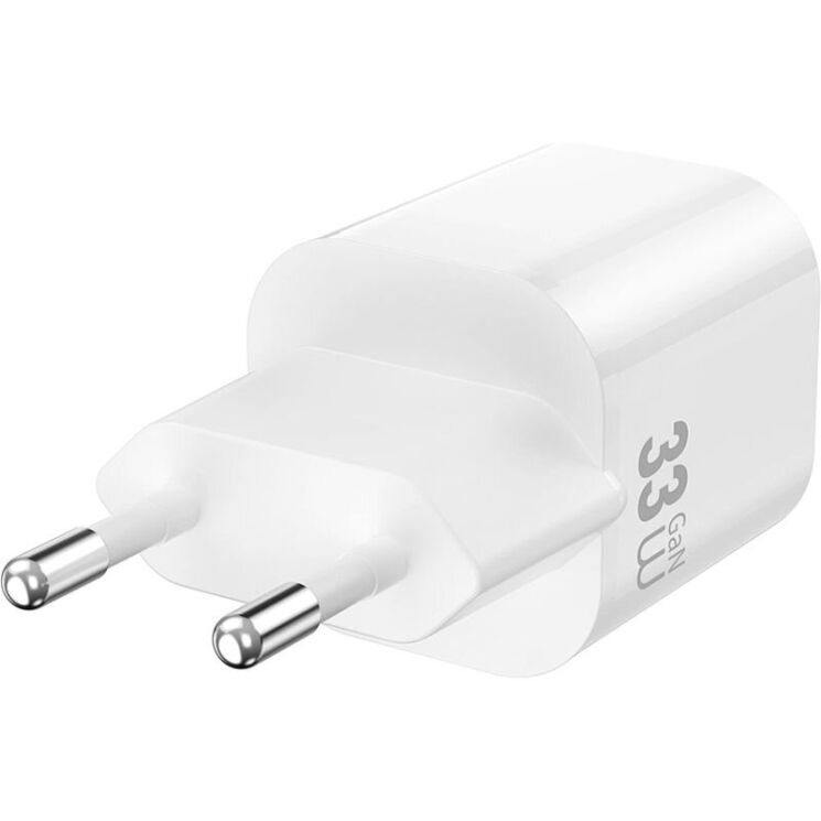 Сетевое зарядное устройство WIWU Wi-G017 GaN 33W (USB + Type-C) - White: фото 4 из 11