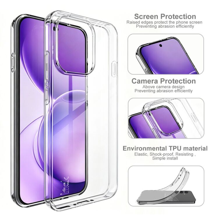 Силіконовий чохол IMAK UX-10 Series для OPPO Reno 16 F/FS - Transparent (413410T) Силіконовий чохол IMAK UX-10 Series для OPPO Reno 16 F/FS - Transparent: фото 7 з 9