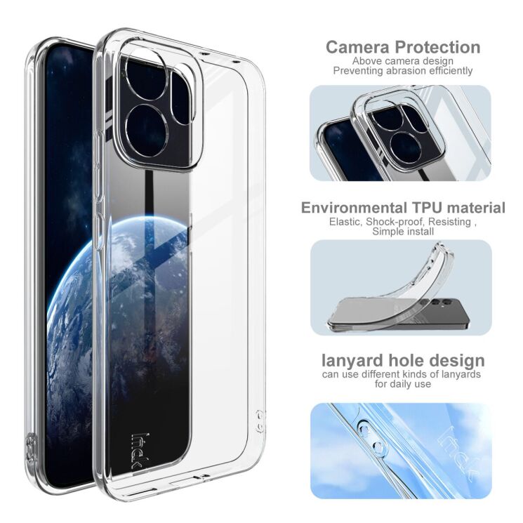 Силіконовий (TPU) чохол IMAK UX-5 Series для OPPO Reno 14 FS 5G - Transparent: фото 3 з 7