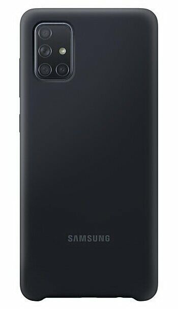 Силиконовый чехол Silicone Cover для Samsung Galaxy A71 (A715) EF-PA715TBEGRU - Black: фото 1 из 5